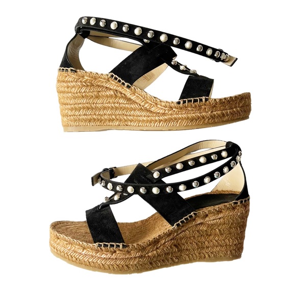 Jimmy Choo Danica 80mm Espadrille Wedge Sandal | 37 (7) - Picture 4 of 14